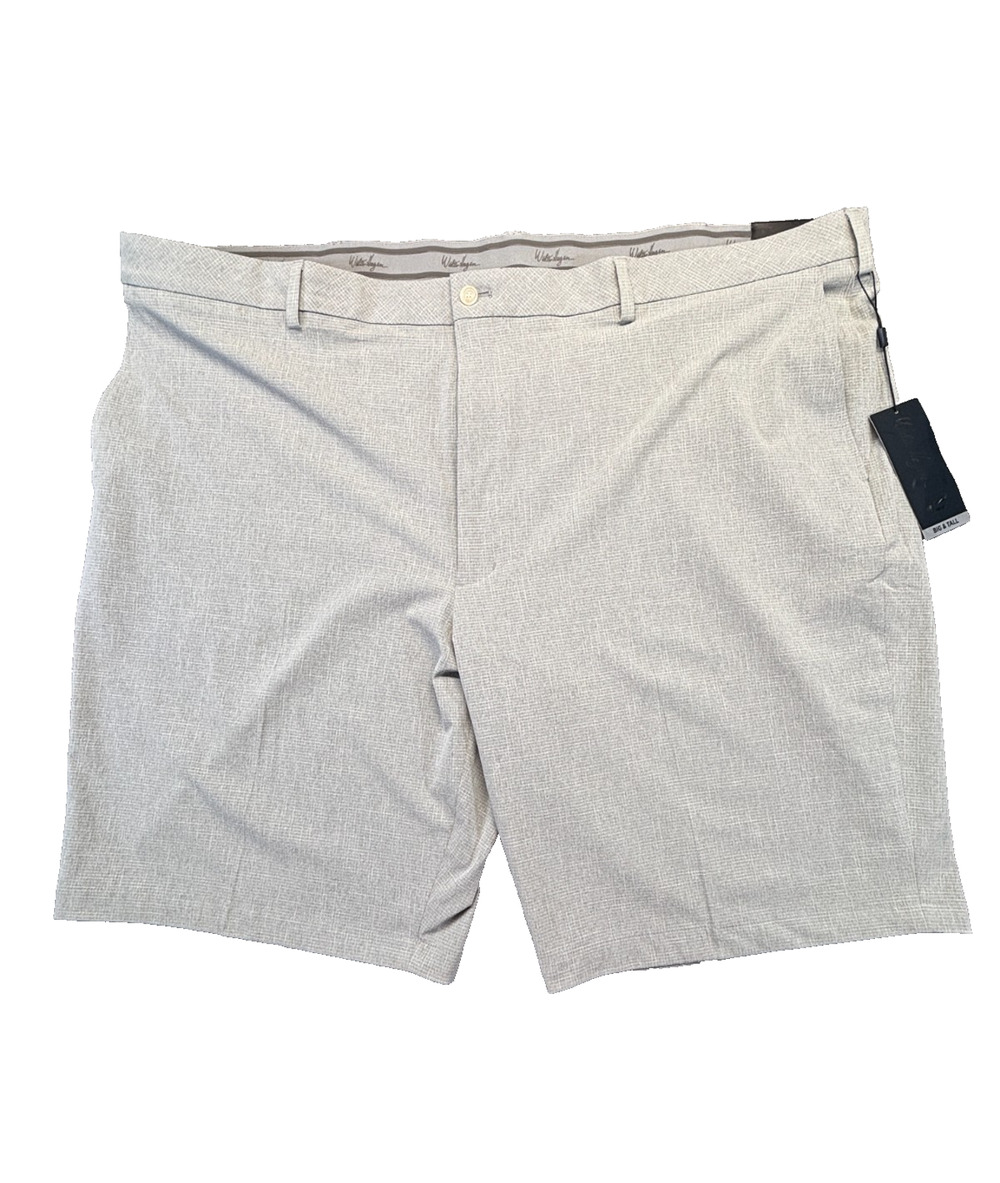Walter Hagen Perfect 11 Golf Shorts NWT Big Tall W50 Flat Front HydroDri Gray